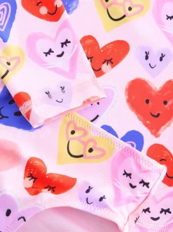 Coeur rose - Ensemble de bain Sunsafe à manches longues (3mois7ans)