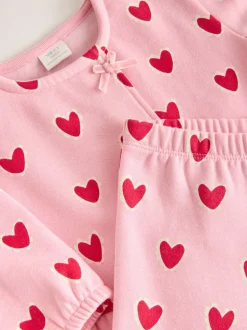 Coeur rose - Ensemble haut et Leggings 2 Pieces (0mois-2ans)