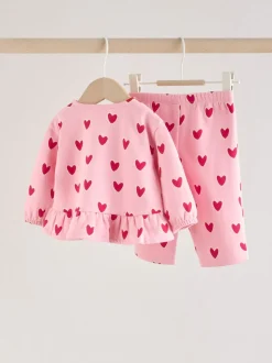 Coeur rose - Ensemble haut et Leggings 2 Pieces (0mois-2ans)