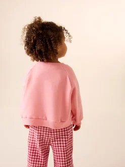 Coeur rose - Ensemble Sweat-shirt et Pantalons Amples (3mois-7ans)