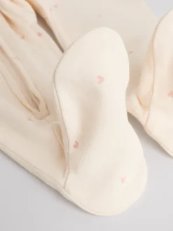 Coeur rose - Lot de 3 dors-bien bébé à fermeture éclair bidirectionnelle (0-2ans)