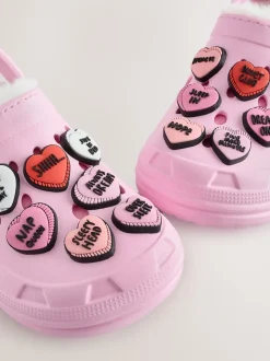 Coeur rose - Sabots chaussons