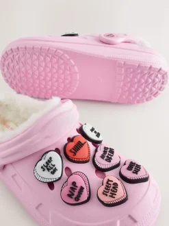 Coeur rose - Sabots chaussons