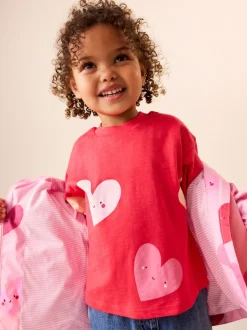 Coeur rose - Veste Cagoule imprimée imperméable (3 mois-7 ans)