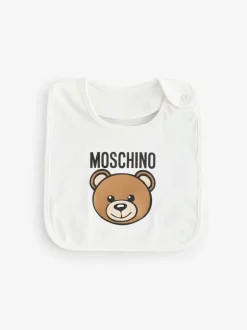Coffret cadeau Moschino bébé avec chapeau et bavoir à logo avec coffret cadeau
