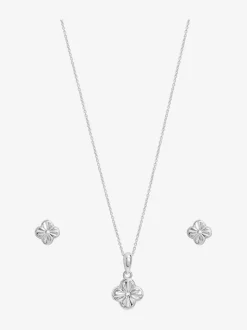 Coffret cadeau Simply Silver coffret cadeau avec trèfle à losanges polis