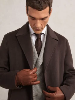 Cognac - Gants Reiss Monty Nappa en cuir