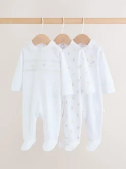 Col blanc - Combinaisons de nuit pour bébé 3 Pack (0-2ans)