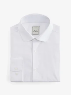 Col Penny blanc - Chemises intelligentes faciles d’entretien à poignets simples