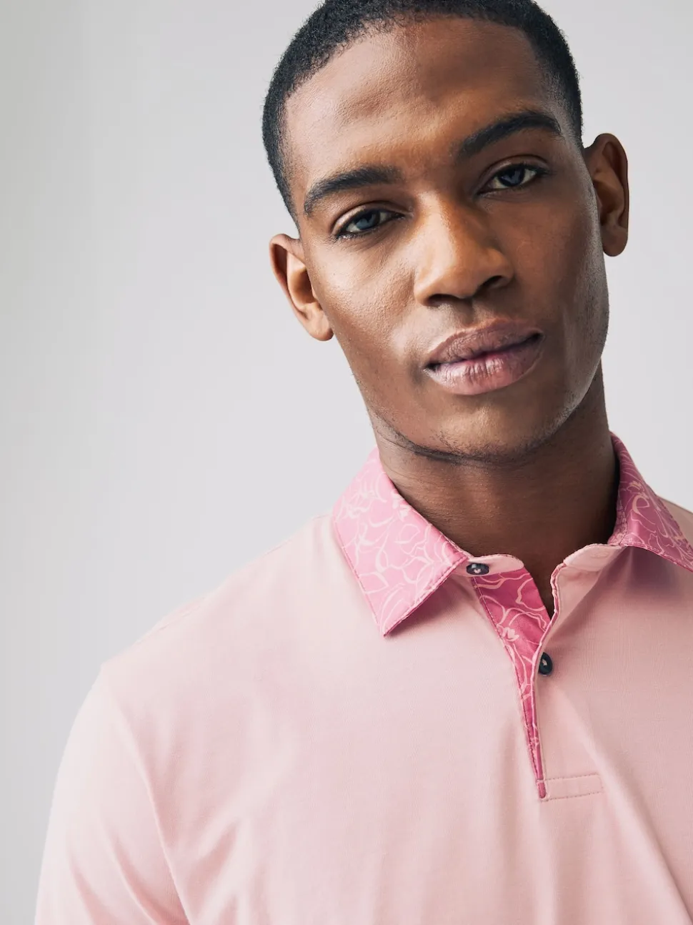 Col tissé rose / bleu / blanc - Polo en jersey Manches courtes 3 Pack