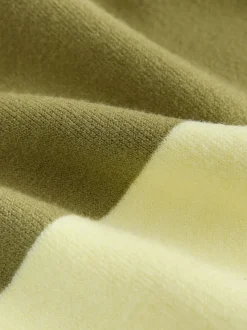 col Vert Rayé Jean - Pull confortable doux au toucher à manches longues avec col polo