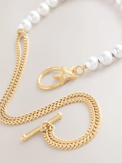 Collier chaîne et perles Rockett St George