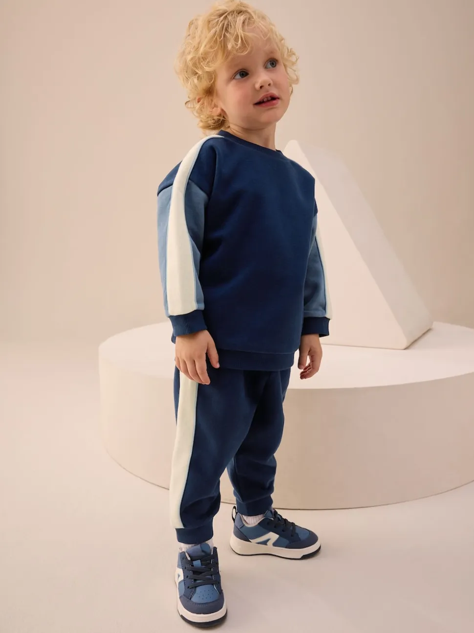 color block bleu - Ensemble Sweat-shirt et Survêtement (3mois à7ans)