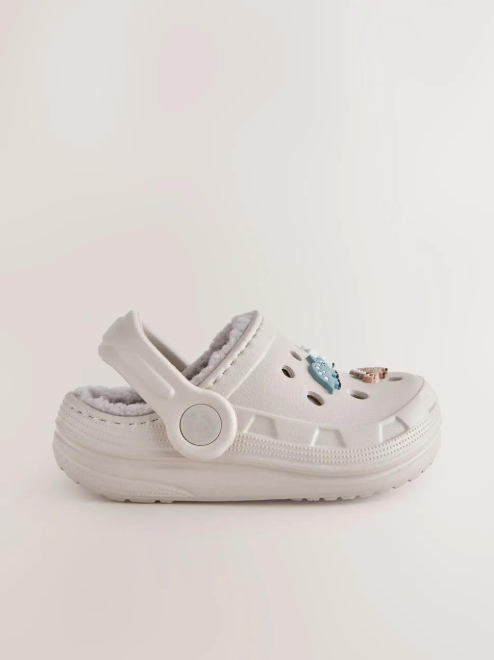 Coloris neutre imprimé dinosaure - Sabots chaussons