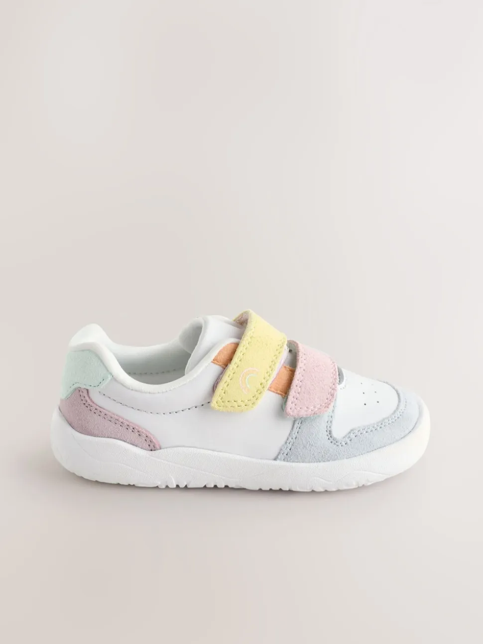 Coloris pastel - Baskets Barefoot en cuir à fermeture par contact
