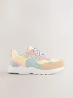 Coloris pastel - Baskets color block à lacets