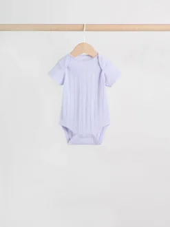 Coloris pastel - Lot de 5 bodies bébé à manches courtes