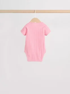 Coloris pastel - Lot de 5 bodies bébé à manches courtes