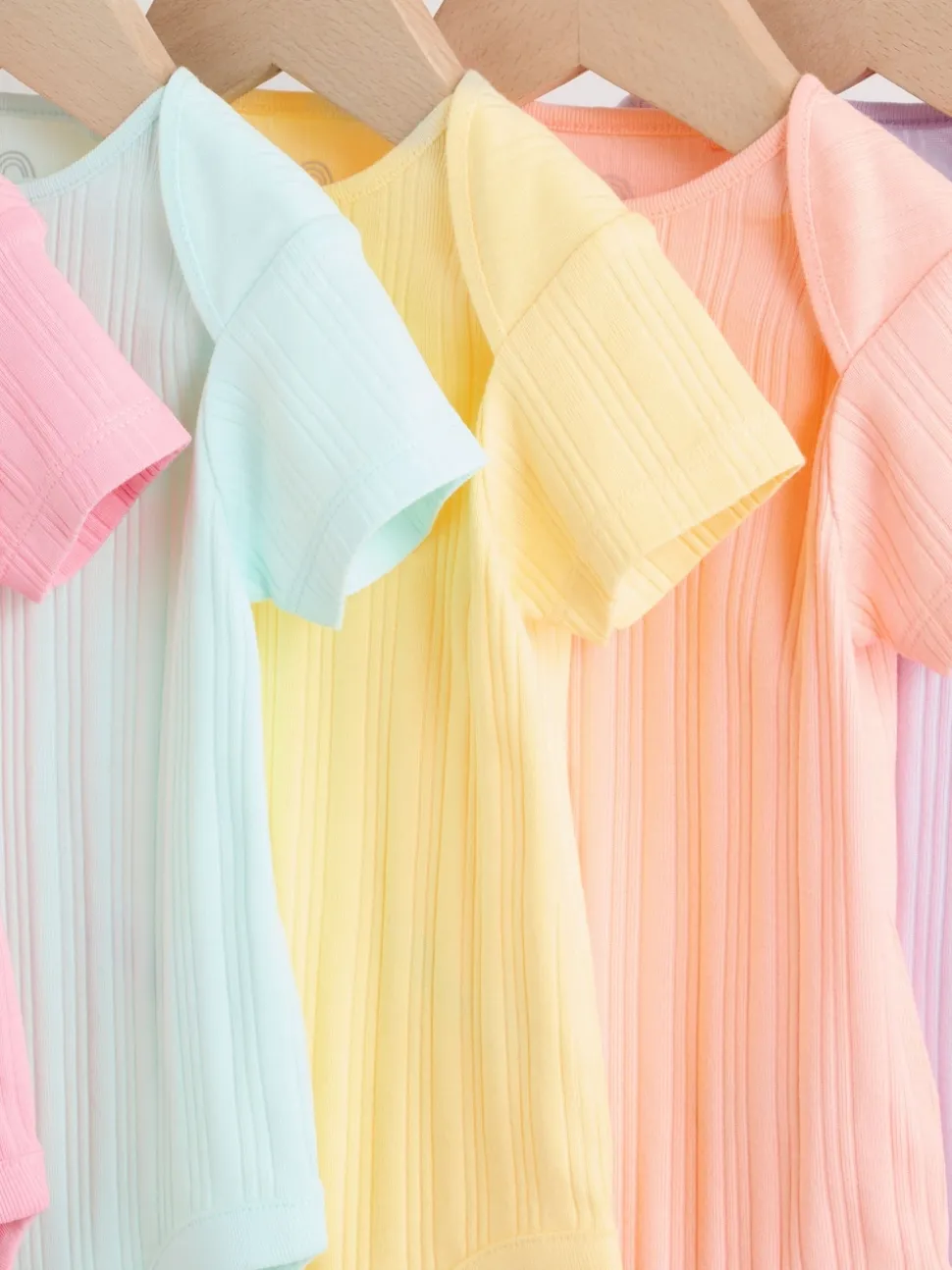 Coloris pastel - Lot de 5 bodies bébé à manches courtes