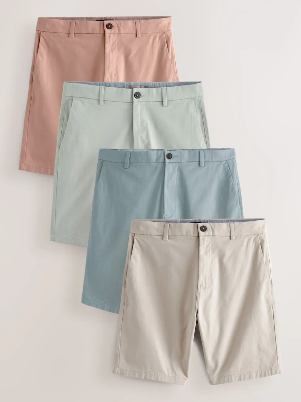 Coloris pastel - Slim Fit (Slim Fit) - Short chino extensible 4 Pack