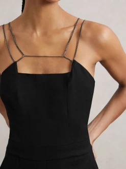 Combinaison ample Reiss Olara à bretelles en chaîne