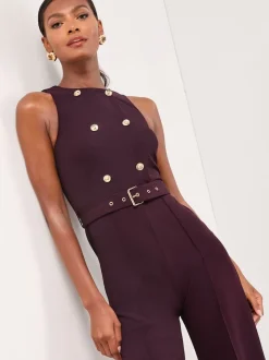 Combinaison militaire sans manches ceinturée Lipsy