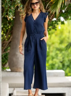 Combinaison Pour Moi en coton double avec bordure en échelle