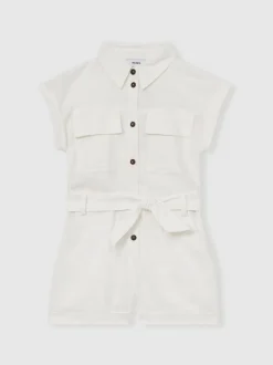 Combinaison Reiss Zoe ceinturée en coton et lin