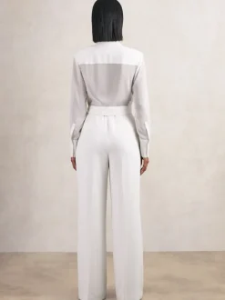 Combinaison smoking ample à manches transparentes Reiss Flora