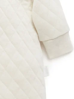 Combinaison zippée matelassée en coton Purebaby