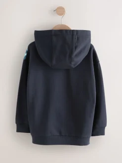 Contrôleur bleu marine - Sweat à capuche adolescent imprimé graphique (3-16ans)