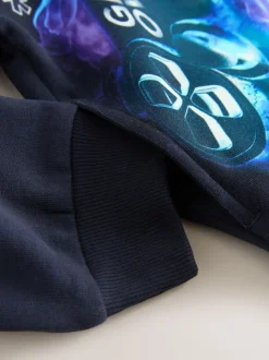 Contrôleur bleu marine - Sweat à capuche adolescent imprimé graphique (3-16ans)