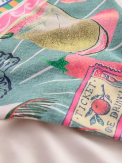 Conversation vert/rose - Bas de bikini Imprimé