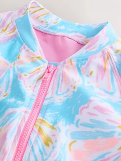 coquille Bleu - Maillot de bain Sunsafe à manches courtes (3mois à16ans)