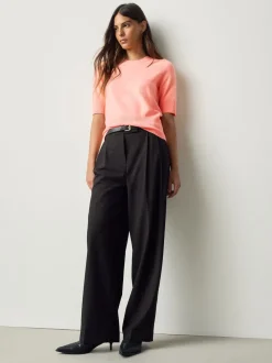 Corail Fluro - Haut super doux en maille à manches courtes