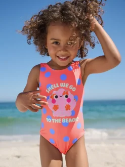Corail rose à pois - Maillot de bain (3mths-7yrs)