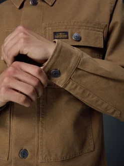 Couleur pierre naturelle - Canvas Shacket 100% Coton Surchemise