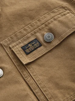 Couleur pierre naturelle - Canvas Shacket 100% Coton Surchemise