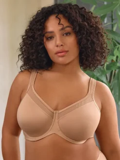 Couleur praline - F-K Ultimate Support Cotton Minimiser Soutien-gorge à bretelles rembourré