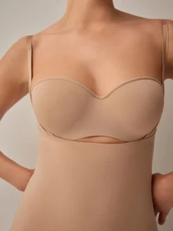 Couleur praline - Gainant à contrôle moyen en coton haut de gamme Wear Your Own Bra Slip
