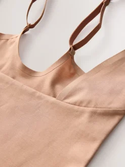 Couleur praline - Gainant à contrôle moyen en coton haut de gamme Wear Your Own Bra Slip