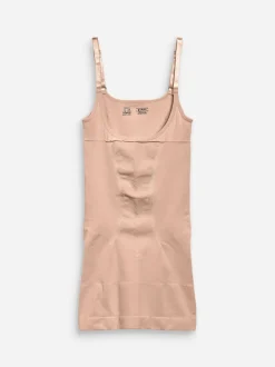 Couleur praline - Nuisette gainante au ventre sans soutien-gorge