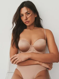 Couleur praline - Soutien-gorge push-up push-up A-DD Triple Boost sans bretelles