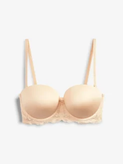 Couleur praline - Soutien-gorge push-up push-up A-DD Triple Boost sans bretelles