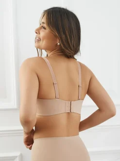 Couleur praline - Soutien-gorge bandeau sans bretelles DD+ sans rembourrage Minimise