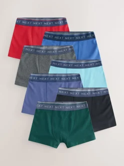 Couleurs primaires avec ceinture noire - Lot de 7 boxers (2-16ans)