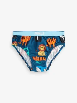 Couleurs vives à imprimé animal - Lot de 7 slips en coton (1.5-10ans)