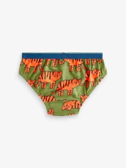 Couleurs vives à imprimé animal - Lot de 7 slips en coton (1.5-10ans)