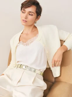 Craquelé Or - Ceinture régulière en PU