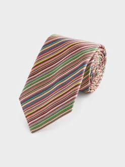 Cravate en soie Paul Smith Signatures Rayure 8cm